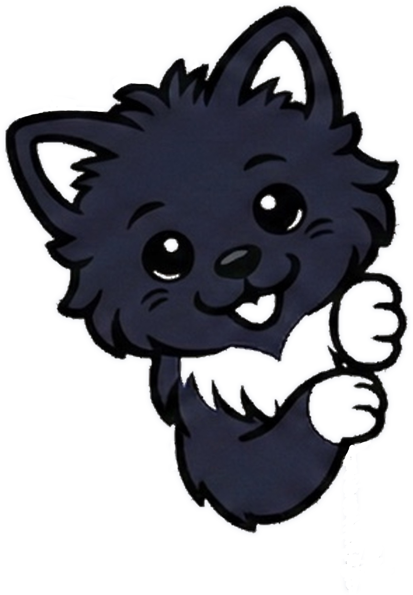 Mittens, our kitten mascot, peeking beside the email sign-up form